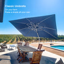 PURPLE LEAF Large Rectangular Porch Umbrella Outside Cantilever Patio Yard Umbrella