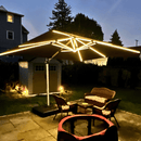 PURPLE LEAF Rectangle Outdoor Patio Umbrellas with Lights