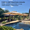 PURPLE LEAF 9 x 12 / 10 x 13 ft Rectangular Patio Umbrella Aluminum Cantilever Umbrella in Wood Color