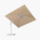 PURPLE LEAF Best White Patio Rotating Umbrella Swivel Outdoor Umbrellas