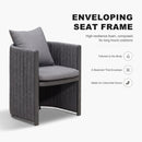 PURPLE LEAF 2- Pieces Patio Dining Chair All-Weather Modern Outdoor Aluminum Dining Chair with Olefin Cushions Pillows for Garden Backyard