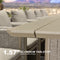 PURPLE LEAF Sanori Patio Dining Set Modern Large Weather-Resistant Table and Aluminum Chairs with Cushions for Garden Beige