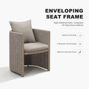 PURPLE LEAF 2- Pieces Patio Dining Chair All-Weather Modern Outdoor Aluminum Dining Chair with Olefin Cushions Pillows for Garden Backyard