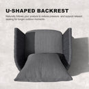 PURPLE LEAF 2- Pieces Patio Dining Chair All-Weather Modern Outdoor Aluminum Dining Chair with Olefin Cushions Pillows for Garden Backyard