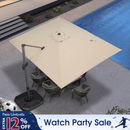 PURPLE LEAF Patio Outdoor Large Umbrella Square and Rectangular Cantilever Yard Sun Umbrellas