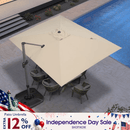 PURPLE LEAF Patio Outdoor Large Umbrella Square and Rectangular Cantilever Yard Sun Umbrellas