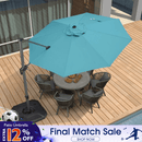 PURPLE LEAF Durable Patio Outdoor Umbrella Aluminum Round Cantilever Sun Yard Umbrellas For Pool, Deck