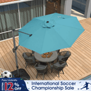 PURPLE LEAF Durable Patio Outdoor Umbrella Aluminum Round Cantilever Sun Yard Umbrellas For Pool, Deck