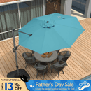PURPLE LEAF Durable Patio Outdoor Umbrella Aluminum Round Cantilever Sun Yard Umbrellas For Pool, Deck