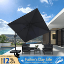 PURPLE LEAF Best Value Cantilever Patio Umbrella with Left-Right Tilt and 360° Swivel Outdoor Umbrellas