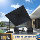 PURPLE LEAF Best Value Cantilever Patio Umbrella with Left-Right Tilt and 360° Swivel Outdoor Umbrellas