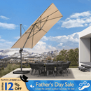 PURPLE LEAF Cantilever Telescopic Umbrella for Swimming Pool, Patio, Porch, Garden