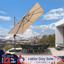 PURPLE LEAF Cantilever Telescopic Outdoor Umbrella for Swimming Pool, Patio, Porch, Garden Umbrellas