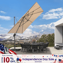 PURPLE LEAF Cantilever Telescopic Umbrella for Swimming Pool, Patio, Porch, Garden