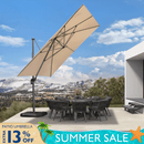PURPLE LEAF Cantilever Telescopic Outdoor Umbrella for Swimming Pool, Patio, Porch, Garden Umbrellas