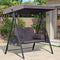 PURPLE LEAF Outdoor Patio Porch Swing with Stand, Chair with Adjustable Tilt Canopy All-Weather Steel Frame for Backyard Front Porch Lawn