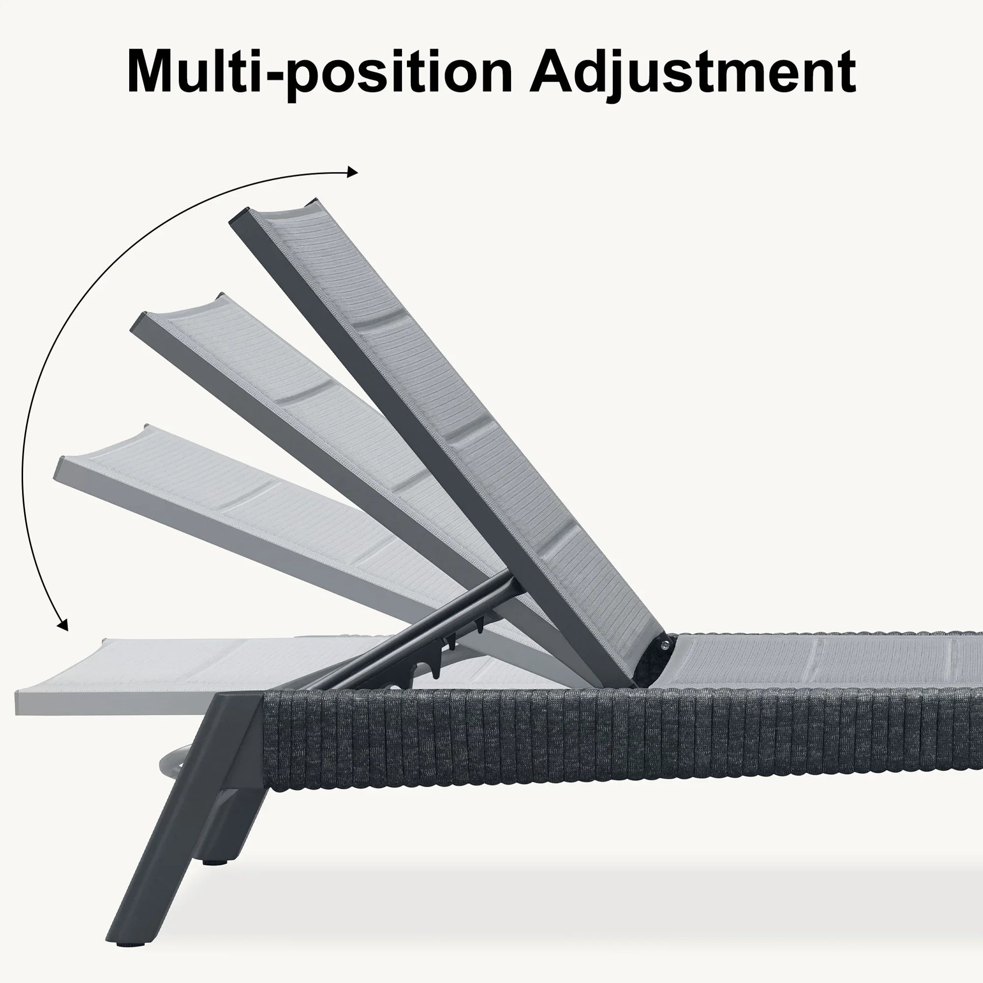 Aluminum Chaise Lounge | Textilene Adjustable Recliner