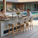 PURPLE LEAF Outdoor Swivel Counter Height Bar Stools Set of 2 Patio 360° Rotating All-Weather Wicker Stools with Back and Cushion for Outside Backyard Kitchen Bistro Garden Bar