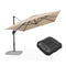 PURPLE LEAF Affordable Patio Umbrella with Base, Square and Rectangular Outdoor Umbrella