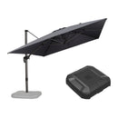 PURPLE LEAF Affordable Patio Umbrella with Base, Square and Rectangular Outdoor Umbrella