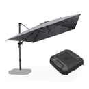 PURPLE LEAF Affordable Patio Umbrella with Base, Square and Rectangular Outdoor Umbrella