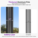 PURPLE LEAF Luxury Market Umbrella 1.9"/2.4"/3.1" Pole Commercial Hydraulic Semi-Automatic Umbrella