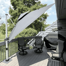 PURPLE LEAF Best Square Cantilever Pool Umbrella Outdoor Patio Sun Porch Umbrella