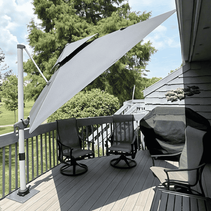 PURPLE LEAF Best Square Cantilever Pool Umbrella Outdoor Patio Sun Porch Umbrella