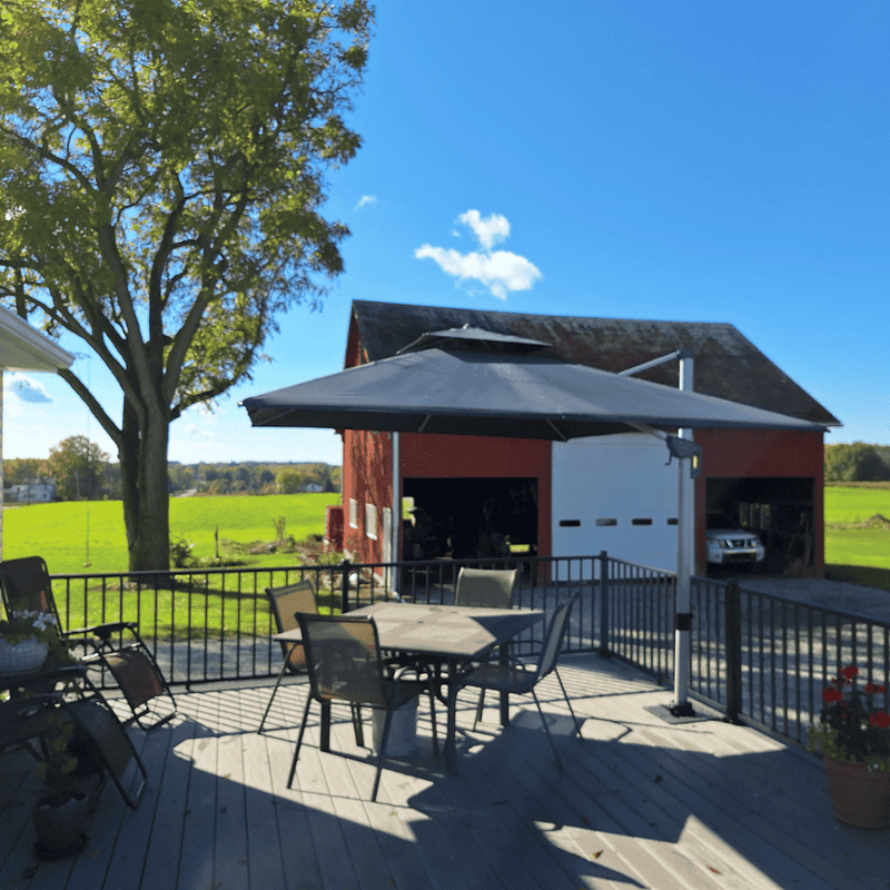 PURPLE LEAF Large Rectangular Porch Umbrella Outside Cantilever Patio Yard Umbrella