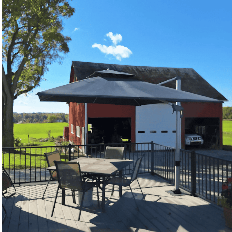 PURPLE LEAF Large Rectangular Porch Umbrella Outside Cantilever Patio Yard Umbrella