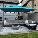 PURPLE LEAF Large Rectangular Porch Umbrella Outside Cantilever Patio Yard Umbrella