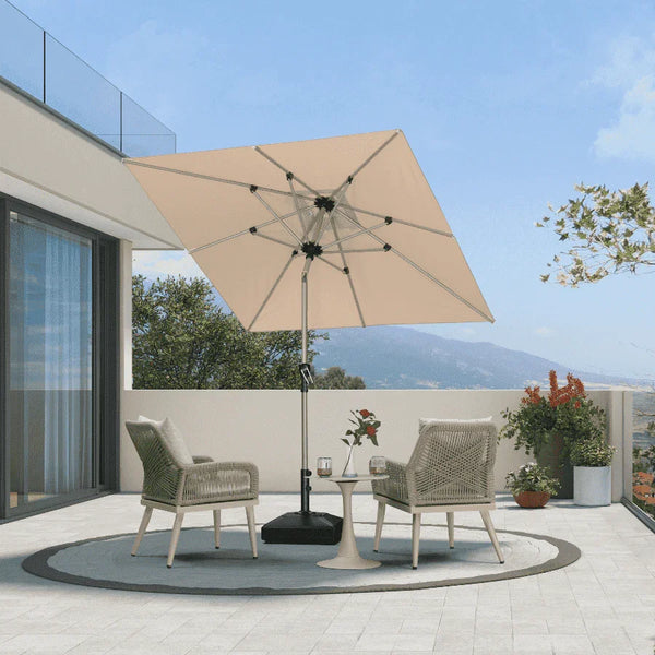 7 1/2 ft patio umbrella 7-1/2 ft. Round Outdoor Patio Umbrella with Tilt and Crank Lift, Turquoise  - Bed Bath & Beyond