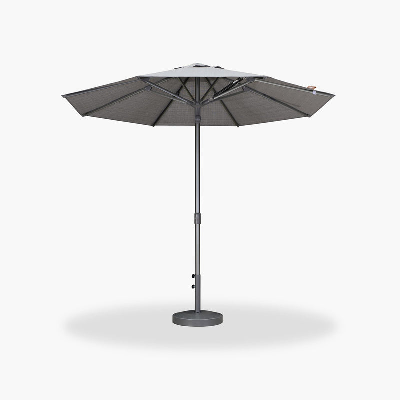 PURPLE LEAF Patio Market Table Umbrella with Semi-Automatic Opening Function