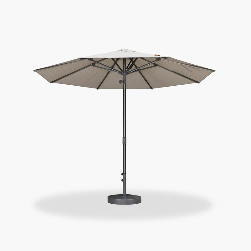 PURPLE LEAF Patio Market Table Umbrella with Semi-Automatic Opening Function