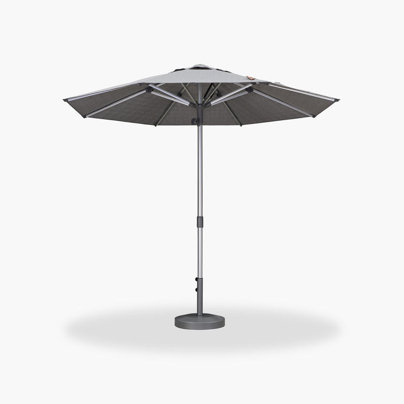 PURPLE LEAF Patio Market Table Umbrella with Semi-Automatic Opening Function