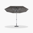 PURPLE LEAF Patio Market Table Umbrella with Semi-Automatic Opening Function