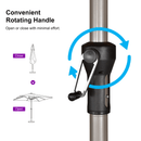 PURPLE LEAF Hailar Tilting Market Umbrella with Base Premium Outdoor Table Umbrella