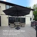PURPLE LEAF Aluminum Market Patio Umbrella Commercial Outdoor Garden Umbrella