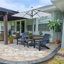 PURPLE LEAF Porch Table Umbrella with Crank and Tilt, Market Patio Umbrella