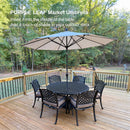 PURPLE LEAF Porch Table Umbrella with Crank and Tilt, Market Patio Umbrella