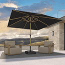 PURPLE LEAF Patio Market Umbrella Aluminum Outdoor Table Umbrella with Wood Color