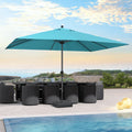 PURPLE LEAF Aluminum Outdoor Market Umbrella Patio Table Umbrella