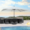Clearance-PURPLE LEAF OPEN BOX Aluminum Outdoor Market Umbrella Patio Table Umbrella For Pool