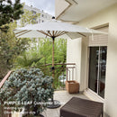 PURPLE LEAF Patio Market Umbrella Aluminum Outdoor Table Umbrella with Wood Color
