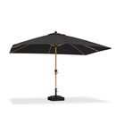 PURPLE LEAF Patio Market Umbrella Aluminum Outdoor Table Umbrella with Wood Color