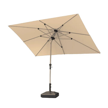 4x6ft Small Outdoor Umbrella Poolside Tiltable Patio Umbrella, Grey
