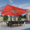 PURPLE LEAF Rectangular Large Outdoor Cantilever Umbrella With Base for Garden, Pool