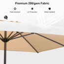 PURPLE LEAF Aluminum Patio Table Umbrella Heavy Duty Market Umbrella with Base
