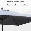PURPLE LEAF Aluminum Patio Table Umbrella Heavy Duty Market Umbrella with Base