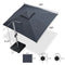 PURPLE LEAF Rectangular Large Outdoor Cantilever Umbrella With Base for Garden, Pool